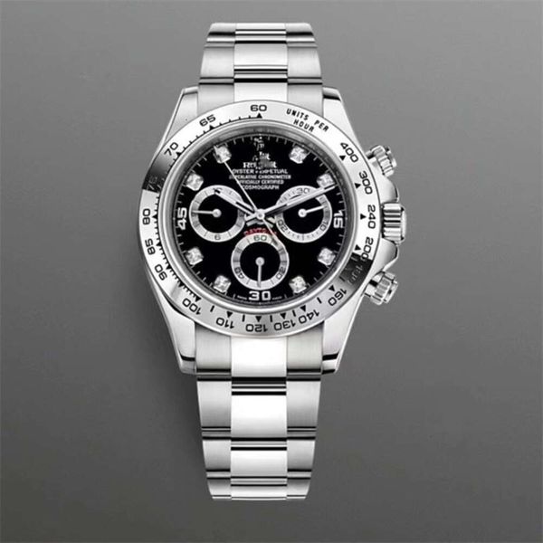

Designer Rol watch Men's Watches Luxury Watch Six Needle Three Eye Mechanical Classic Steel Belt Tape Multifunctional Panda Di Watch fashion men's top accessories