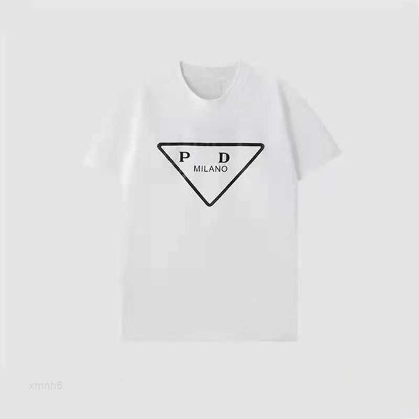 

2023 new mens t shirt designer letter p printed short sleeve luxury cotton casual holiday sweatshirt fashionable street lovers' same cl, White;black