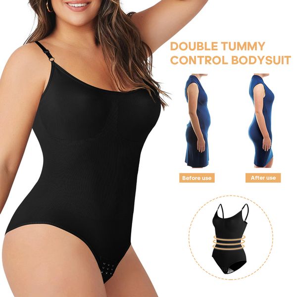 

women's shapers burvogue seamless shaping hip lift abdominal control tight fit push up underwear waist trainer 230425, Black;white