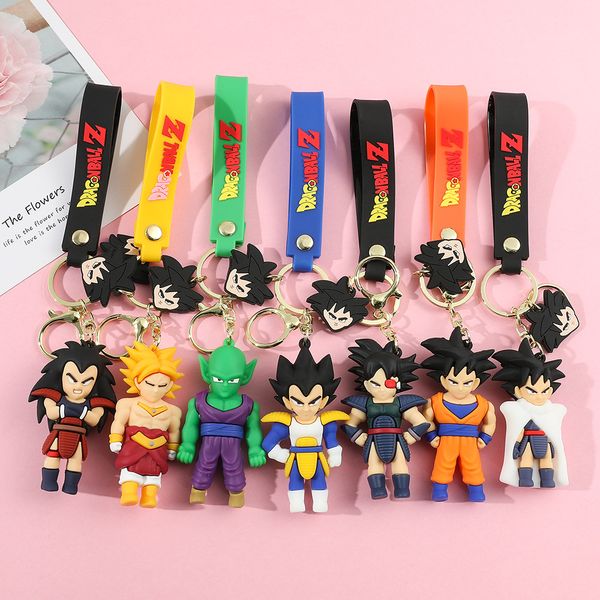 

kids anime styles character jewelry key chains backpack car fashion key ring accessories kids gift, Red;brown