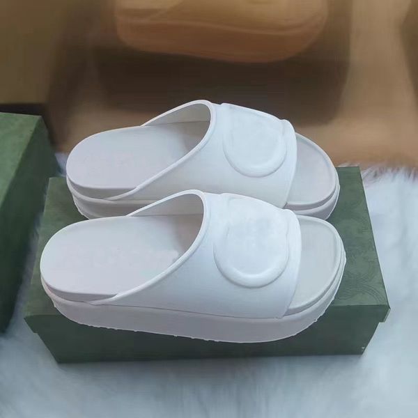 

high-quality flip-flops women's designer 2023 summer new external wear slippers rubber non-slip platform sandals, Black