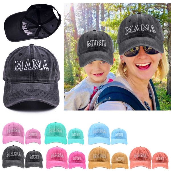 

s hats mama mini embroidery baseball for women mother's day gift spring summer adjustable girl boy dad hat cotton outdoor visor cap p23, Yellow