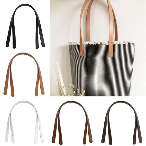 

bag parts accessories 2 buah tas sabuk dilepas pu kulit menangani bahu pengganti diy aksesoris tangan band tali handle 230425, Black