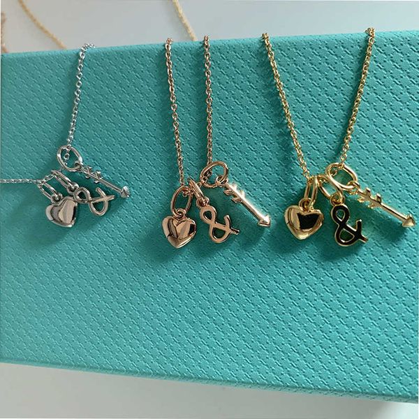 

versatile tiffay s925 sterling silver cupid arrow love necklace female minority temperament key clavicle chain simple pendant