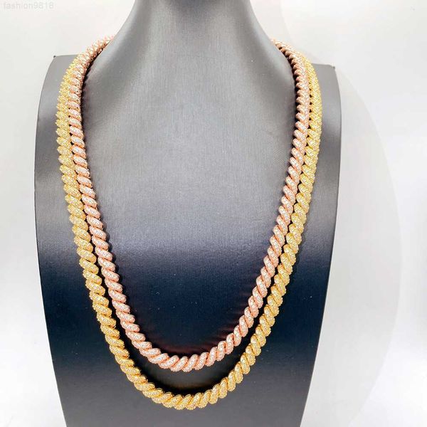 

moissanite necklace s925 with moissanite gold plated rope chain moissanite jewelry, Silver