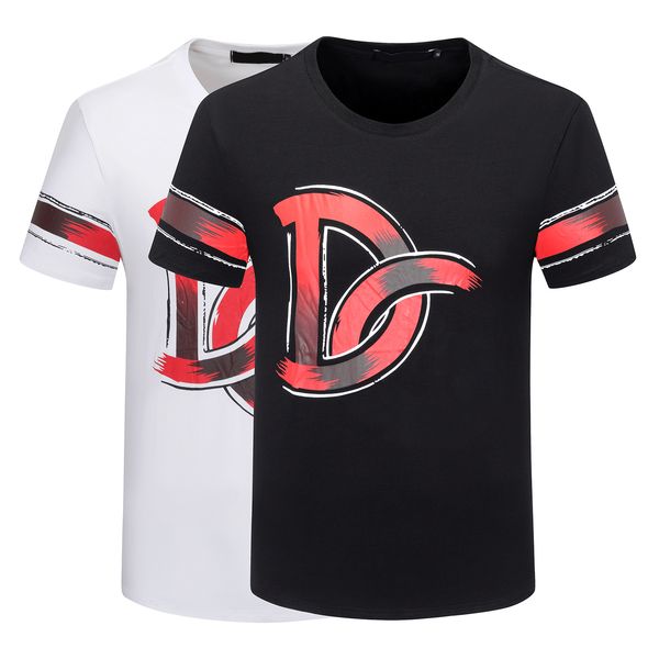 

mens t shirt woman designer shirts letter print round neck short sleeve black white fashion men women tees, White;black