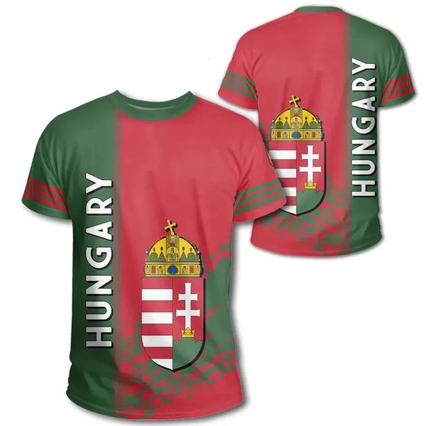 

men's t-shirts hungarian national emblem printed men's summer fashion trend short sleeved t-shirt casual o-neck oversized t-shirt, White;black
