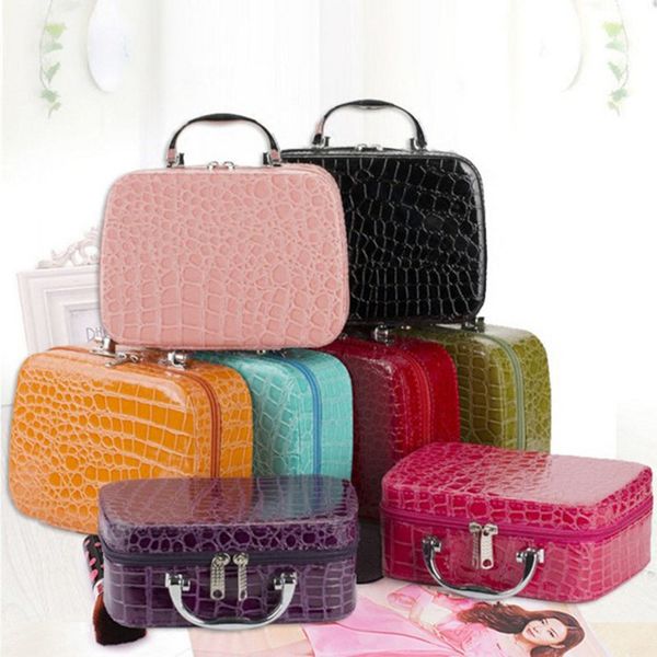 

cosmetic bags cases women beauticians cosmetic bags travel handbags pu leather organizer makeup bag wash bags make up elegant cosmetic case