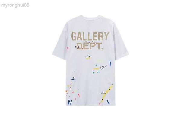 

men's t-shirts with the same splashed ink letter hand-painted print short sleeved casual t-shirt for and w7s0, White;black