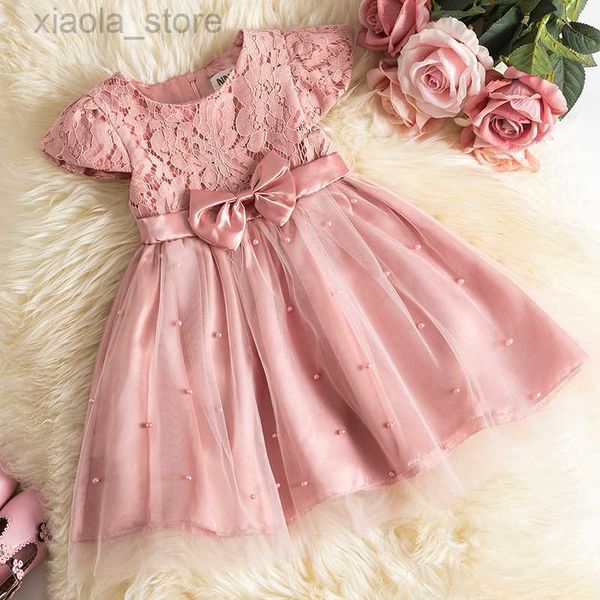 

girl's dresses baby girls dress for summer flower lace dresses wedding party children dresses for girls pearls tulle dresses child prin, Red;yellow