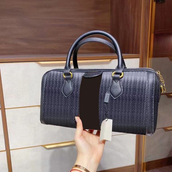 

luxury designer tote fashion clash boston striped pillow bag double handbag removable shoulder travel bag women's tote