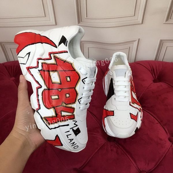 

brand quality casual shoes leather lace-up sneaker fashion lady flat running trainers letters men gym sneakers2023, Black