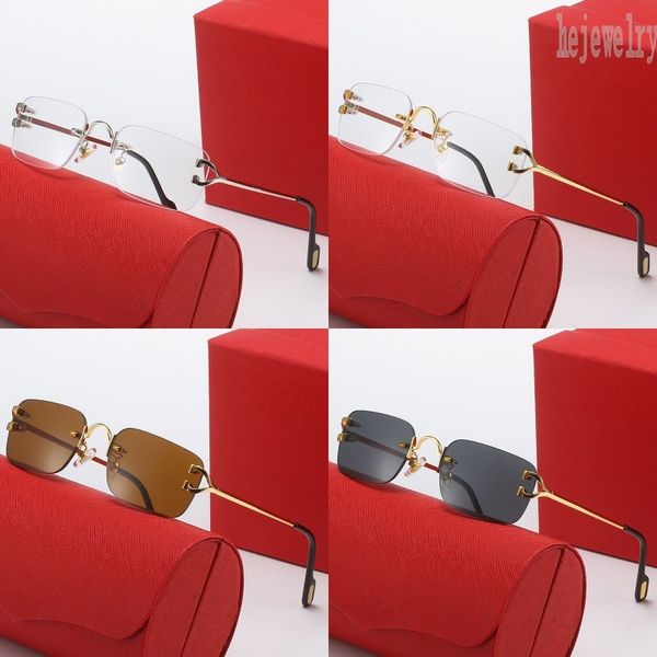 

rectangle creative mens glasses designer sunglasses fashion rimless outdoor shield occhiali da sole common designer sunglasses for women aaa, White;black