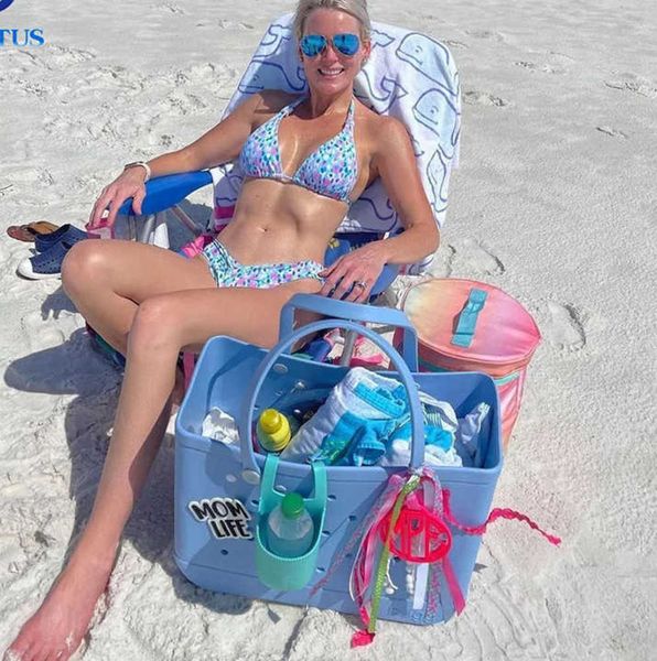 

eva basket beach bags holes tote storage bag summer waterproof handbag for women ladies outdoor travel sports pet bag organizer 255