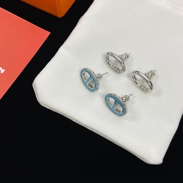 

stud style oval pig nose earrings rose gold silver small studs men women non-fading non-allergenic, Golden;silver