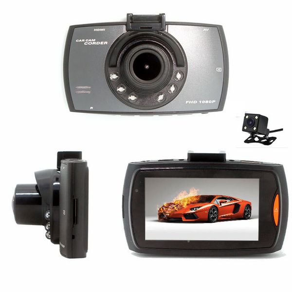 

g30 car camera 2.4" full hd 1080p car dvr video recorder dash cam 120 degree wide angle motion detection night vision g-sensor dual len