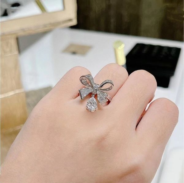 

rings gold dripping classi high-end flower fashion ring, Silver