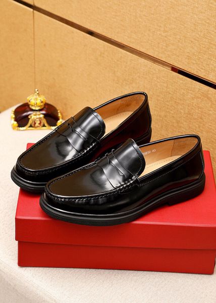 

luxury brand mens dress shoes oxfords weeding slip-on italian shoe size 38-45, Black