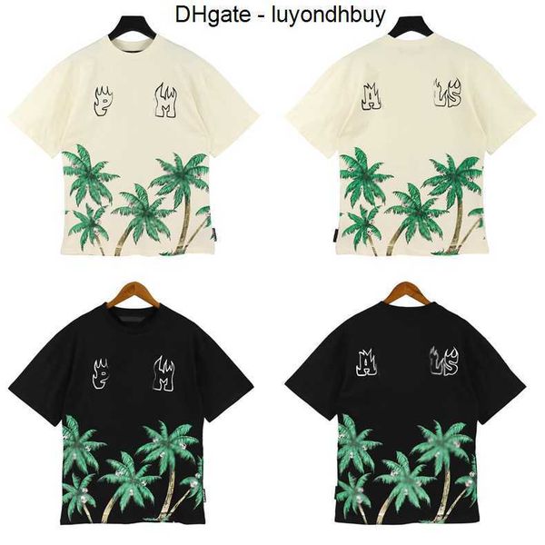 

23s men's t shirts t shirt palms palmangel city designer limited inkjet graffiti letter printing men's women's sailboat short, White;black