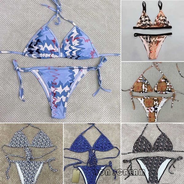 

swim designer youth girl mini brazilian suit push up letter bikini set thongs lady lace-up beach bathing suit brown biquini, White;black