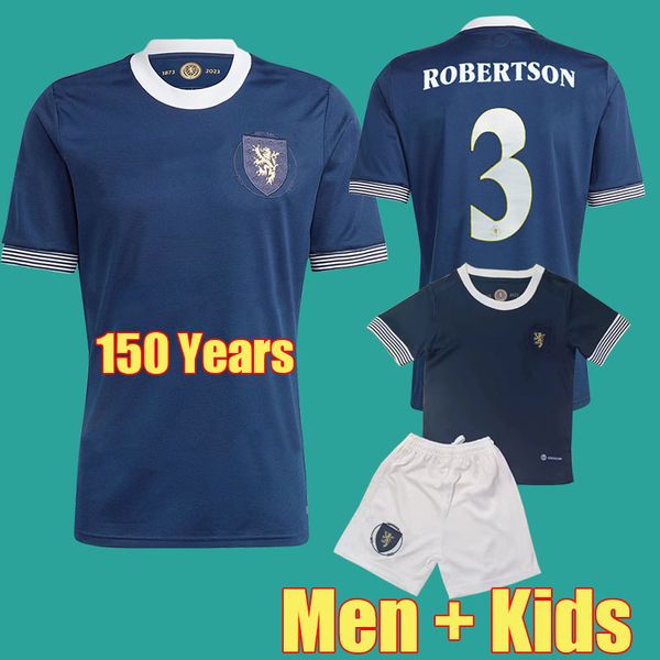 

2023 scotland 150th anniversary soccer jerseys blue special edition 45367 tierney adams football shirt 23 24 christie mcgregor mcginn mckenn, Black;yellow