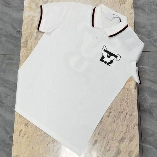 

luxury men's women t-shirts polo shirt embroidery classic senior casual short sleeves mens cotton comfortable trend summer u6oe#, White;black