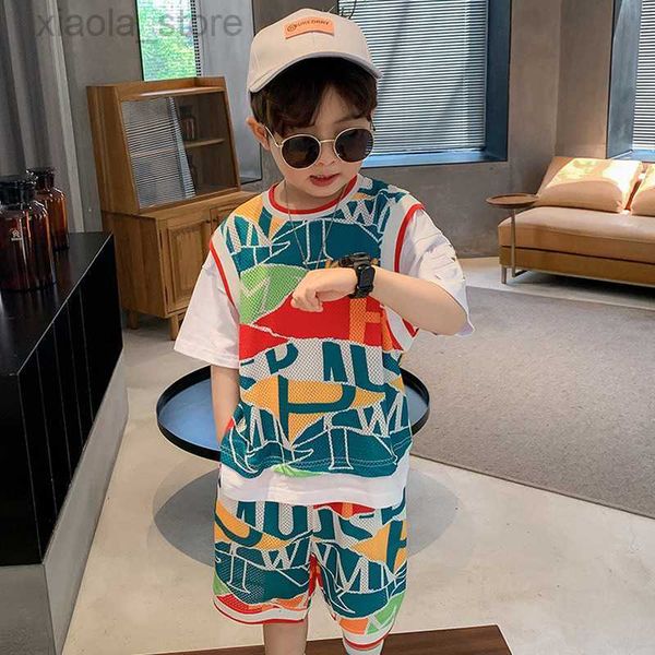 

clothing sets 2023 summer kids training clothes kids boys shirt+pants 2pcs/sets kids clothes 3-12y, White