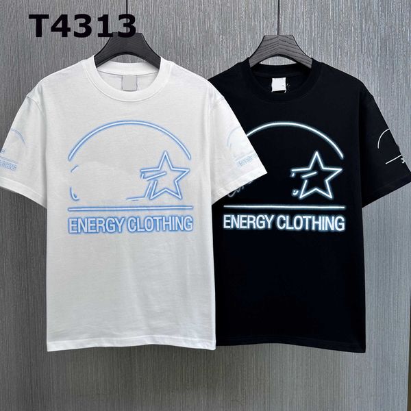 

23ss summer men clothes casual tshirt designer t shirt brand round neck pure cotton star letter logo printing short sleeve t-shirt mens clot, White;black