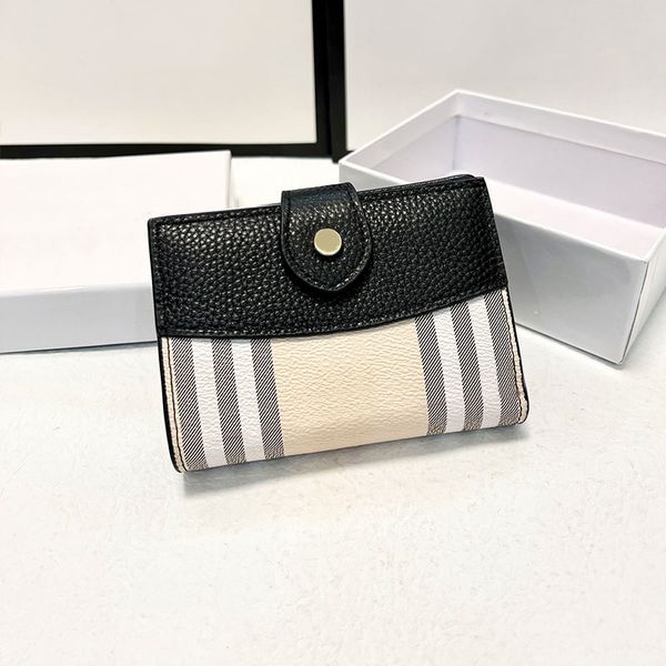 

short wallet check hand purse credit card slot snap-fastener banknote clip inside zipper pocket, Red;black