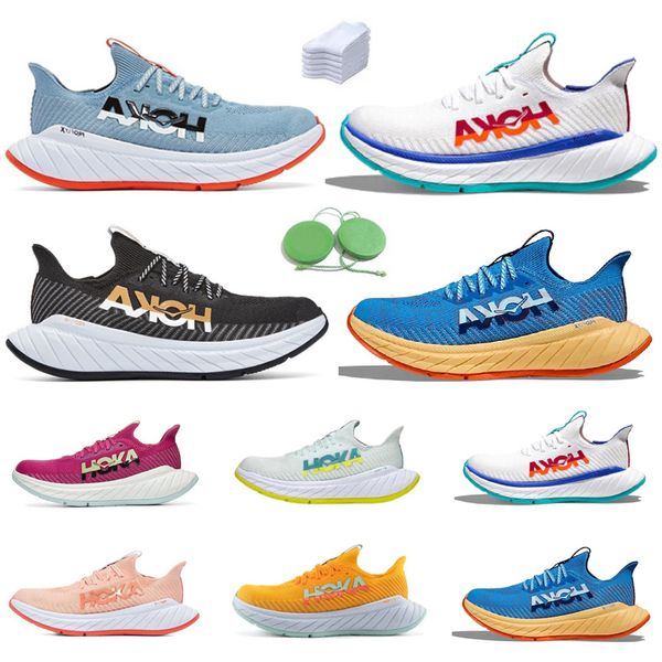 

2023 hoka one one carbon x3 men women running shoes sneaker billowing sail festival fuchsia radiant blue coral black fire red midnight mens