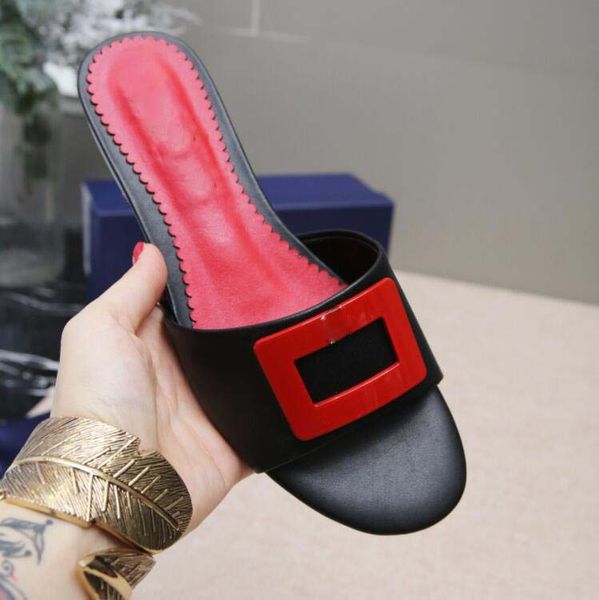 

2024 designers slides womens slippers fashion luxurys floral slipper leather rubber flats sandals summer beach shoes loafers gear bottoms sl, Black
