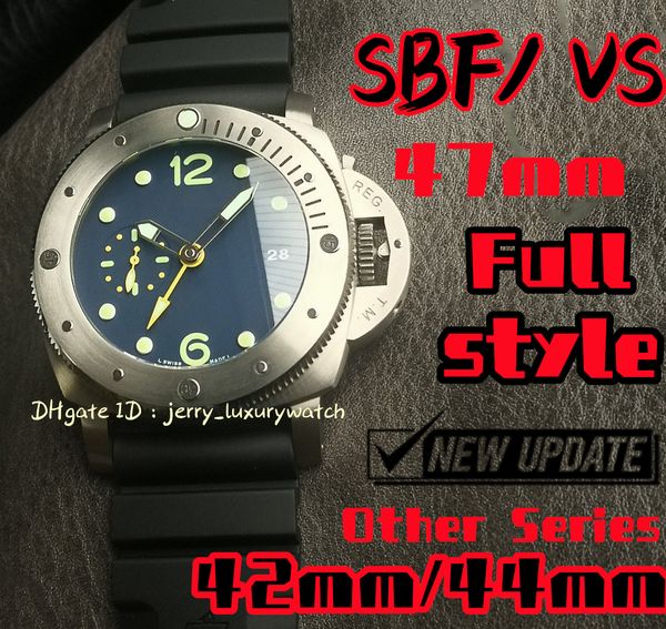 

sbf / vs luxury men's watch pam719 , 47mm all series all styles, exclusive p90 movement, there are 42, 44mm other models, 316l fine ste, Slivery;brown