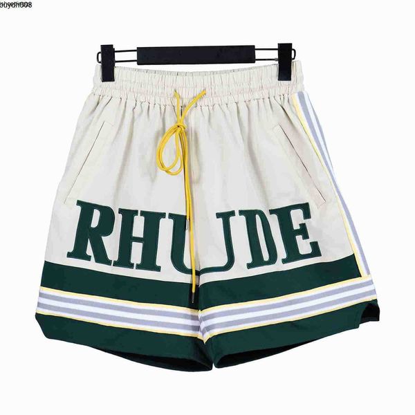 

shorts wuxb fashion brand rhude mesh printed letters coconut sports casual pants for and with the same paragraph, White;black