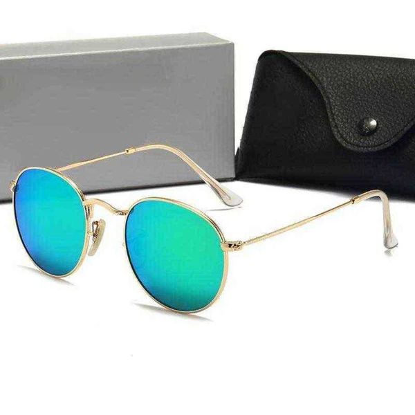 

brand sunglasses fashion round design uv400 eyewear metal gold frame tr90 sun glasses men women mirror pol cix raies ban oakleies216t, White;black