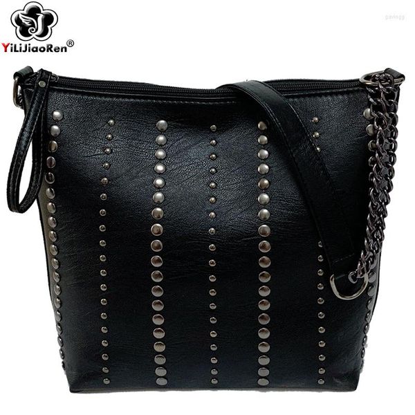 

shoulder bags fashion ladies large chain handbags elegant bag women luxury rivet handbag leather crossbody messenger