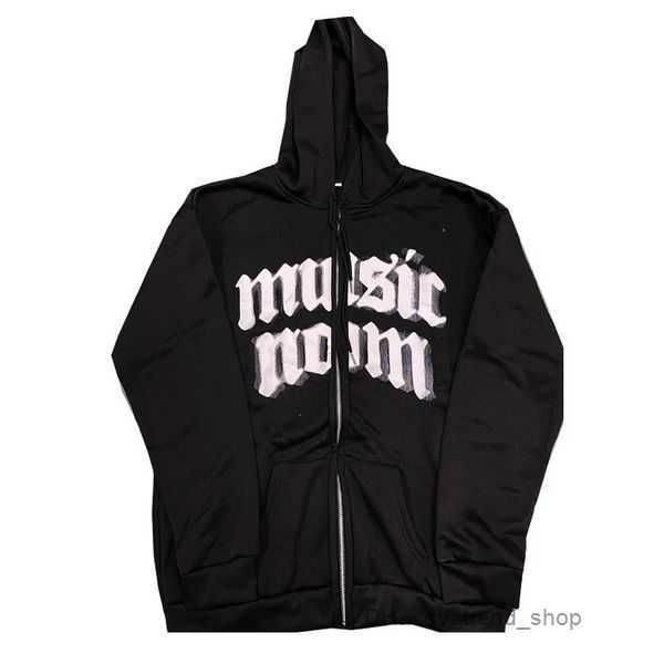 

men's hoodies & sweatshirts 2023 y2k rhinestone skeleton women gothic black zip up oversized autumn female harajuku hooded jacket stree