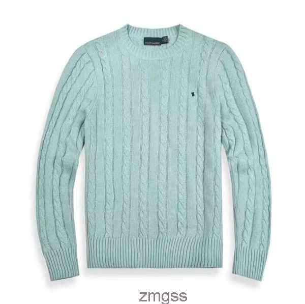 

polo 2021 crew wile neck mile mens classic sweater knit cotton winter leisure bottomed sweater jumper pullover 11colors q1z6, Black