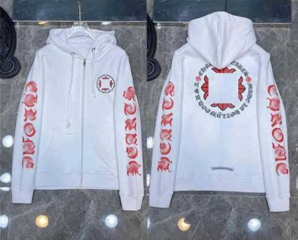 

men's hoodies sweatshirts designer mens chrome winter heart hoodie ch long sleeve jacket loose coat hooded hoody woman hip hop chromees, Black