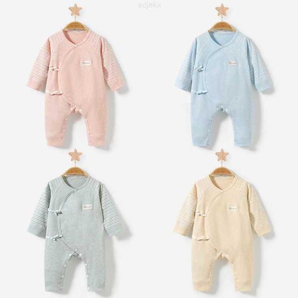 

clothing sets baby jumpsuit, autumn and winter, newborn base, pure cotton, monk pajamas, men's women's winter clothing, romper set, White