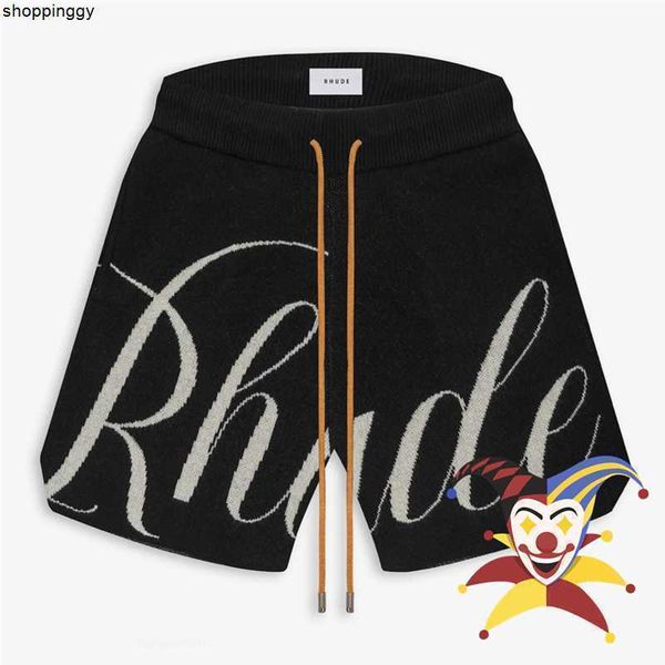 

shorts rhude jacquard drawstring quality yellow breeches, White;black