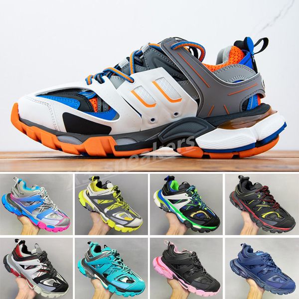 

2023 mens femmes chaussures track 3.0 baskets luxury brand designer trainers triple s plateforme en cuir sneaker ice pink blue blanc orange