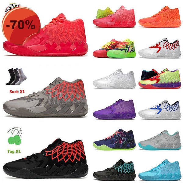 

fashion 2023 basketball shoes og lamelo ball lo ufo rick and morty red all blue queen city buzz city mb.01 men tennis trainers sneakers