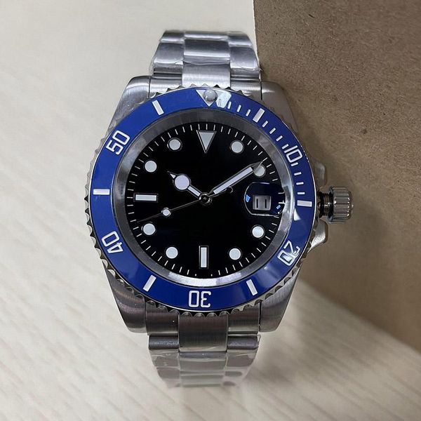 

2023 watch u1 mens automatic mechanical ceramics watches 40mm full stainless steel gliding clasp swim wristwatches sapphire super luminous, Slivery;brown