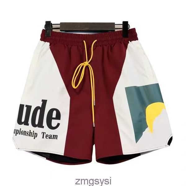 

summer designer fashion shorts rhude shorts beach pants men street wear red blue black purple pants mens short size s-xl 5ir4, White;black