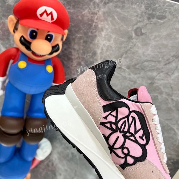 

2023new mens designer quality sneakers white blak shoes brand sneaker leather rubber sole causal shoes, Black