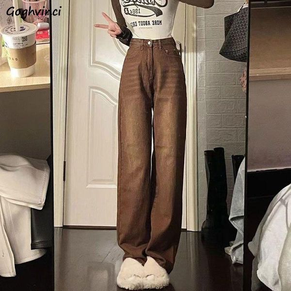 

jeans jeans women leisure allmatch students daily high waist female trousers spring wideleg harajuku vintage loose streetwear ins, Blue