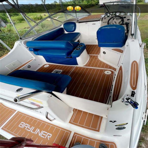 

2003 bayliner 245 sb swim platform cockpit boat eva foam teak deck floor pad mat