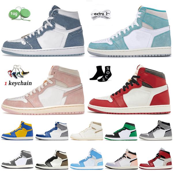 

jordn1s tra vis sco tts 1 basketball shoes jumpman 1s high og reverse laney washed pink true blue unc toe craft vibrations of naija white ce