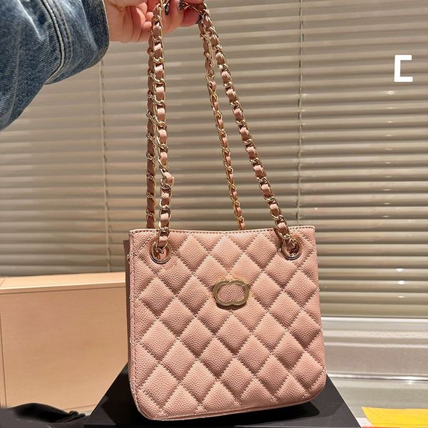 

22s luxury designer hobo underarm bag women tote caviar calfskin leather crossbody shoulder handbag gold metal hardware matelasse chain purs
