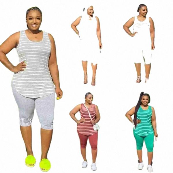 

designer 2023 women fashion tracksuits striped vest two piece pant set is listing recommend xl-5xl q7zc#, Black